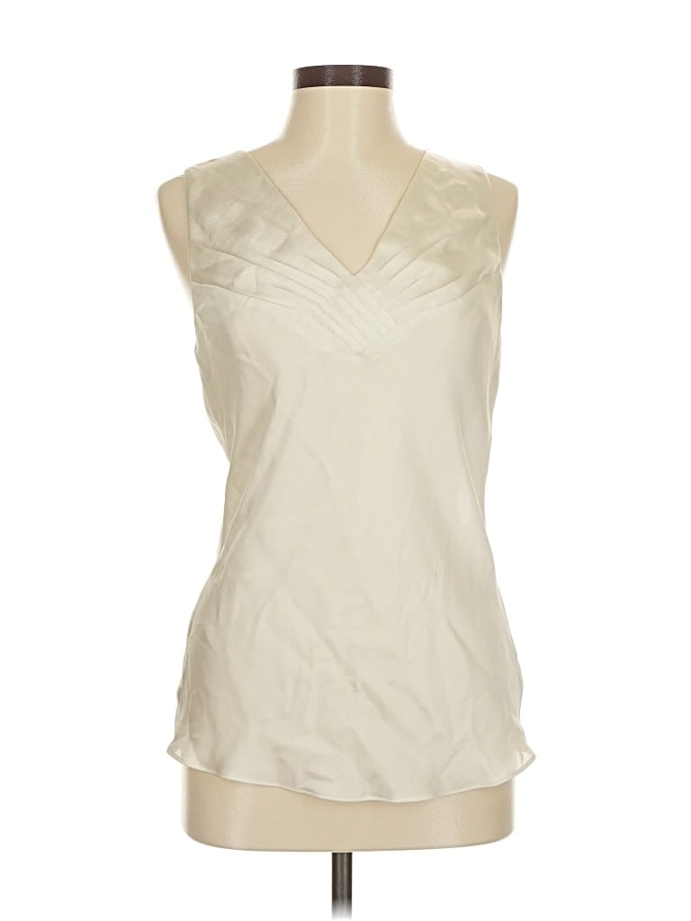 Pre-owned Banana Republic Sleeveless Blouse In White