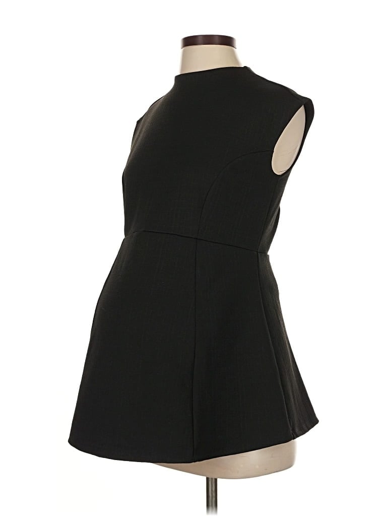 Pre-owned A Pea In The Pod Sleeveless Top Black High Neck Tops