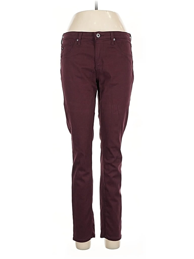 Pre-owned Adriano Goldschmied Casual Pants In Burgundy