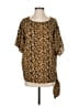 MICHAEL Michael Kors Gold Short Sleeve Blouse Size S - photo 1