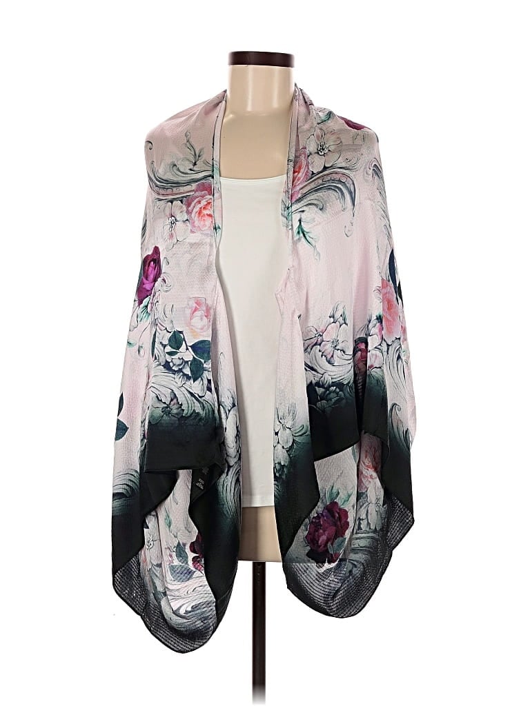 Pre-owned Ted Baker Silk Cardigan Sweater In Pink