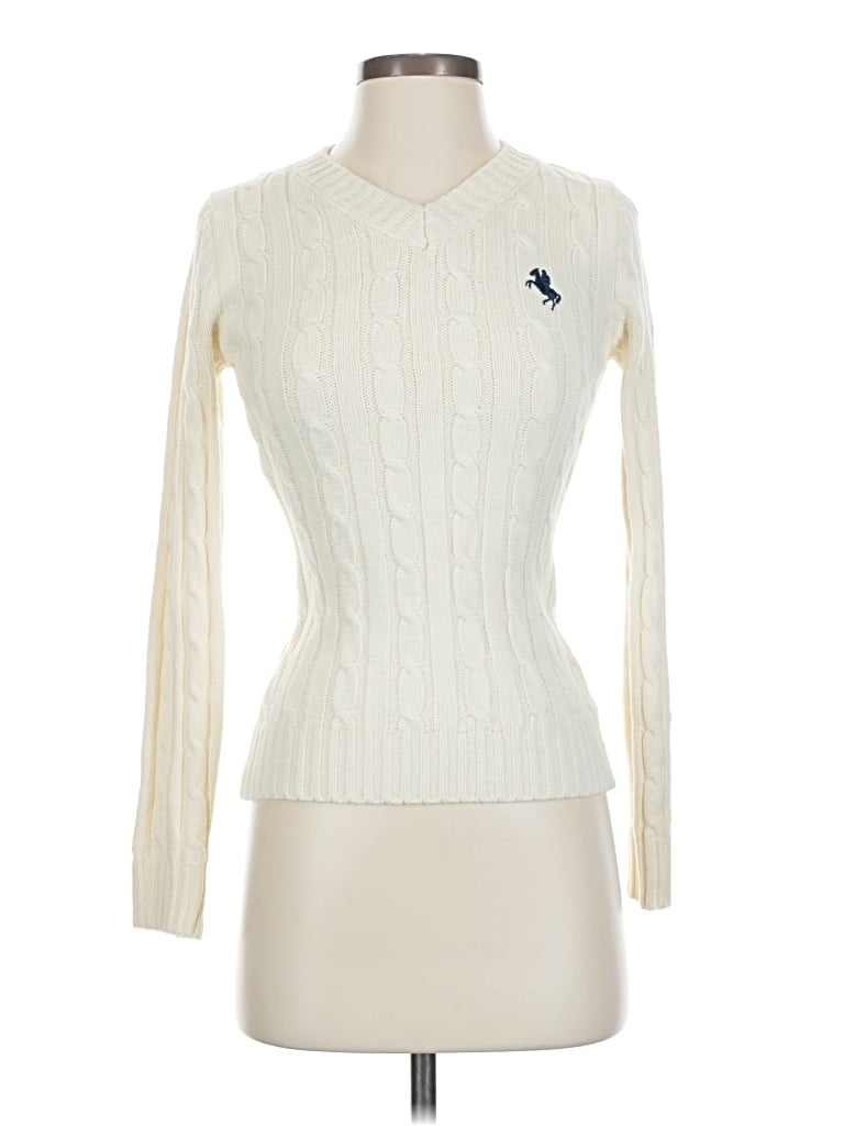 Pre-owned Shein Pullover Sweater In White