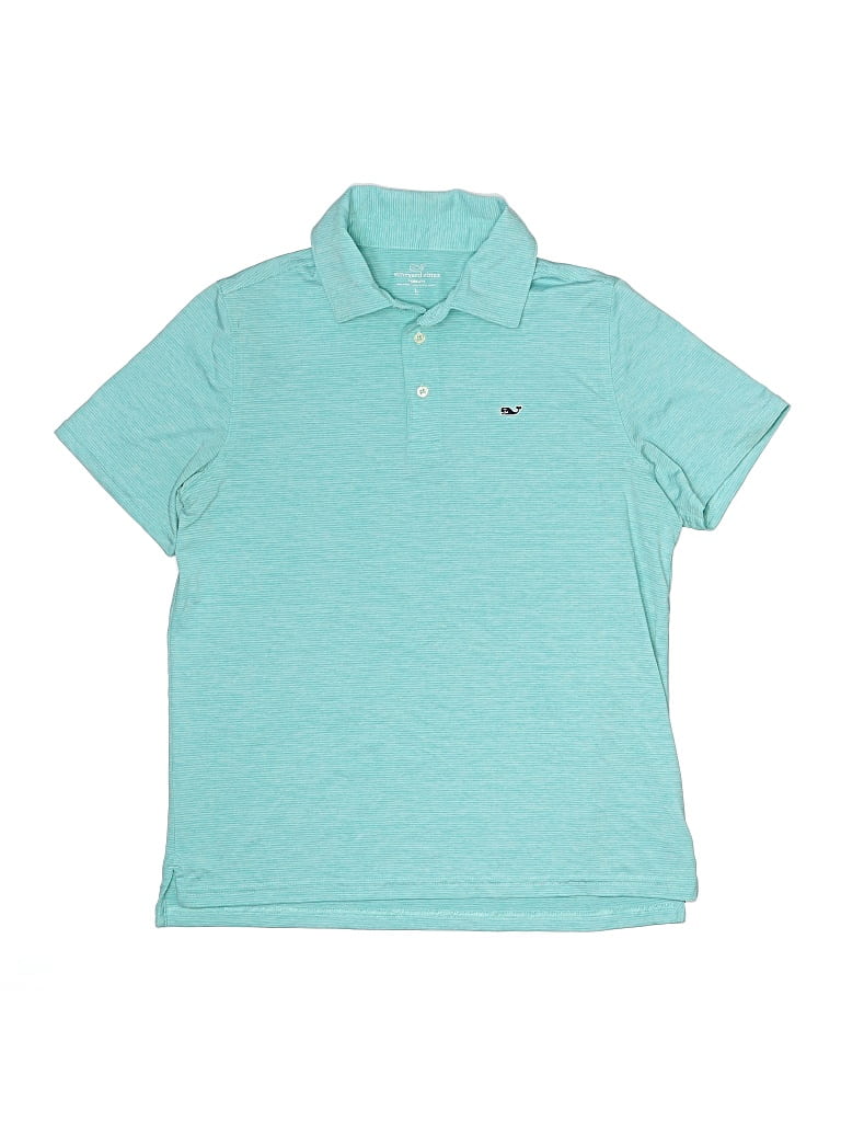 Pre-owned Vineyard Vines Kids' Short Sleeve Polo Shirt In Blue