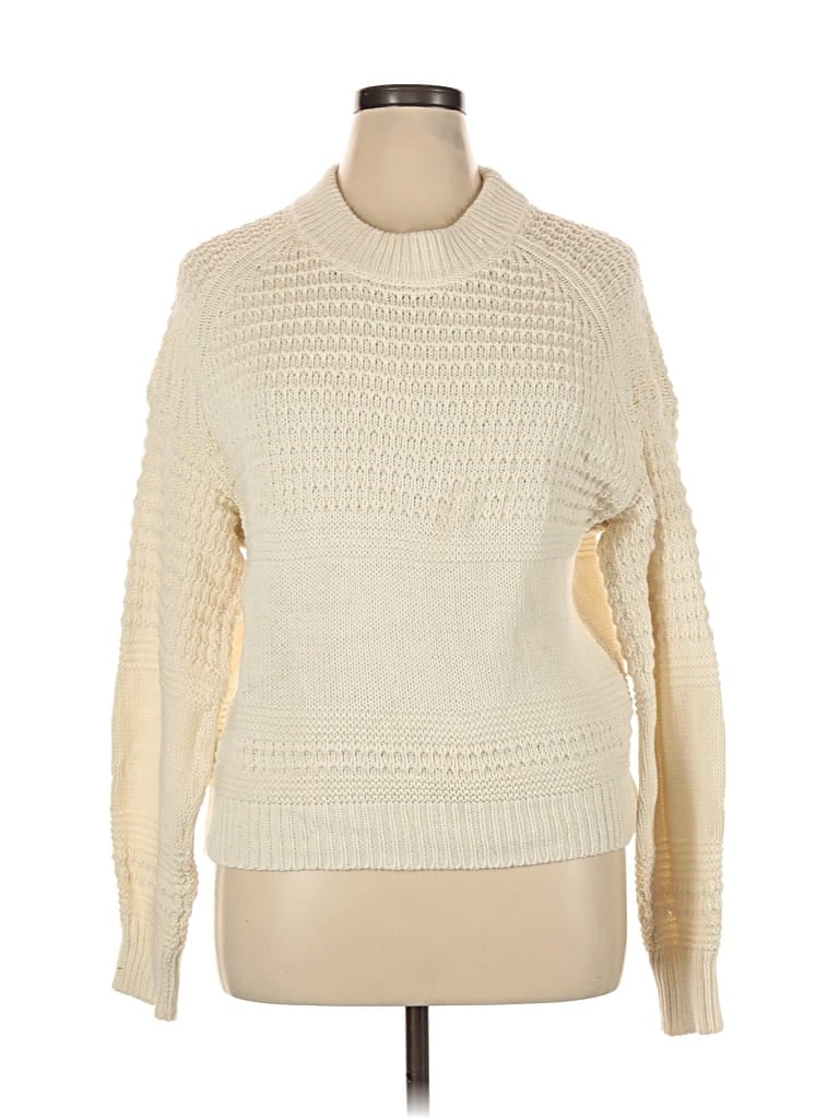 Pre-owned Universal Thread Pullover Sweater In White