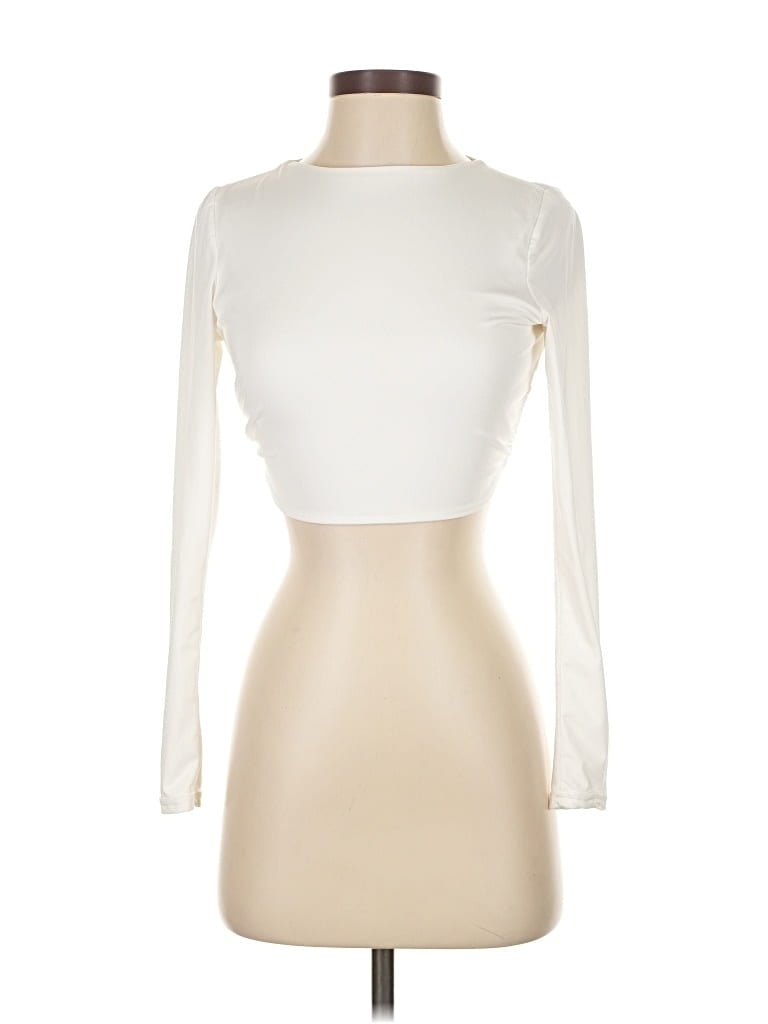 Pre-owned Adika Long Sleeve Top Ivory Turtleneck Tops In White