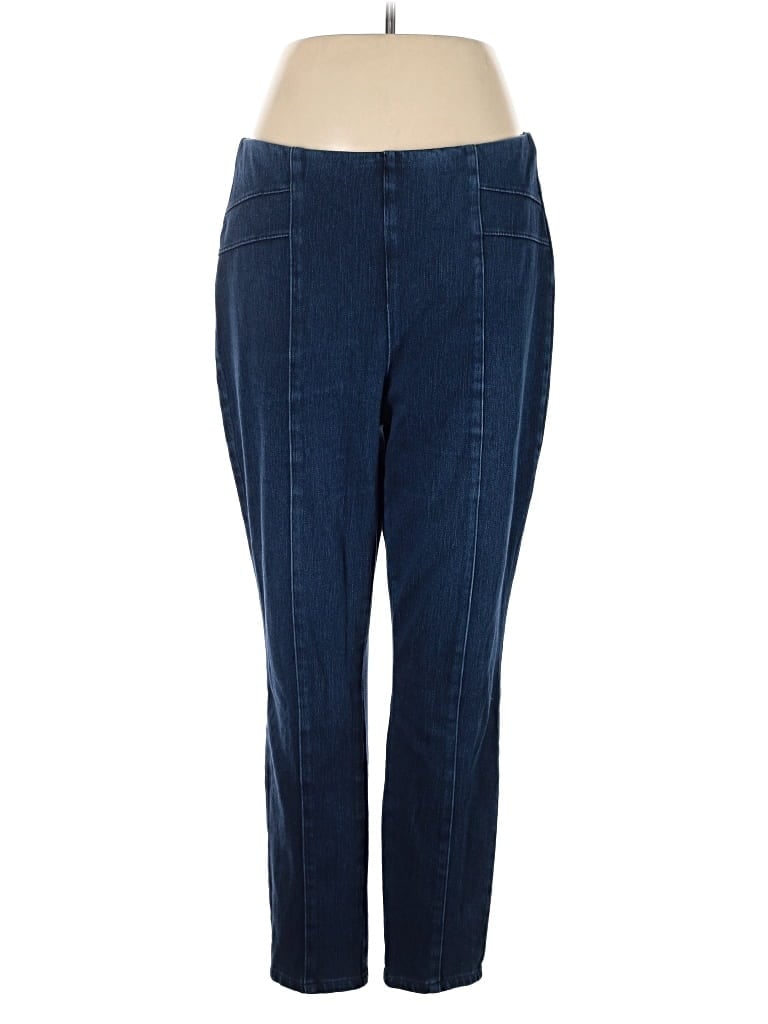 Pre-owned Belle By Kim Gravel Jeggings In Blue