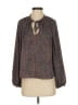 Evereve 100% Polyester Gray Long Sleeve Blouse Size S - photo 1