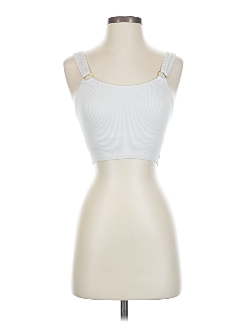 Pre-owned Aerie Tank Top Ivory Strapless Neckline Tops In White