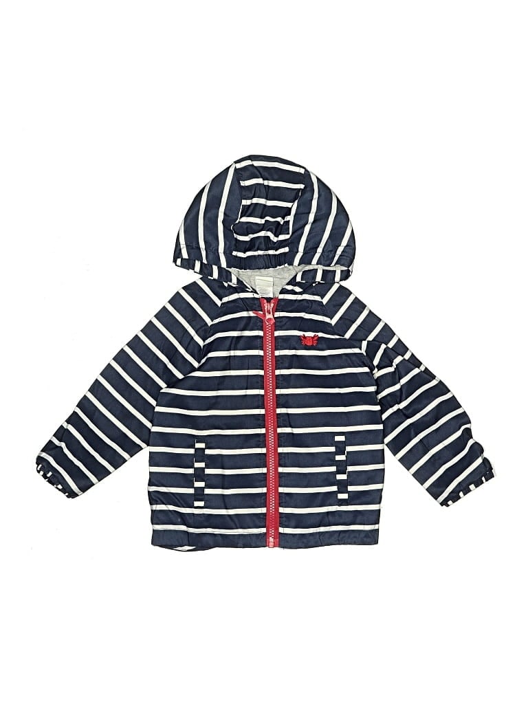 Pre-owned Little Me Kids' Zip Up Hoodie In Blue