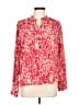 Gerard Darel 100% Silk Animal Print Red Long Sleeve Silk Top Size 10 (42) - photo 1