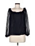 J.Crew Black 3/4 Sleeve Silk Top Size M - photo 1