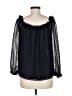 J.Crew Black 3/4 Sleeve Silk Top Size M - photo 2