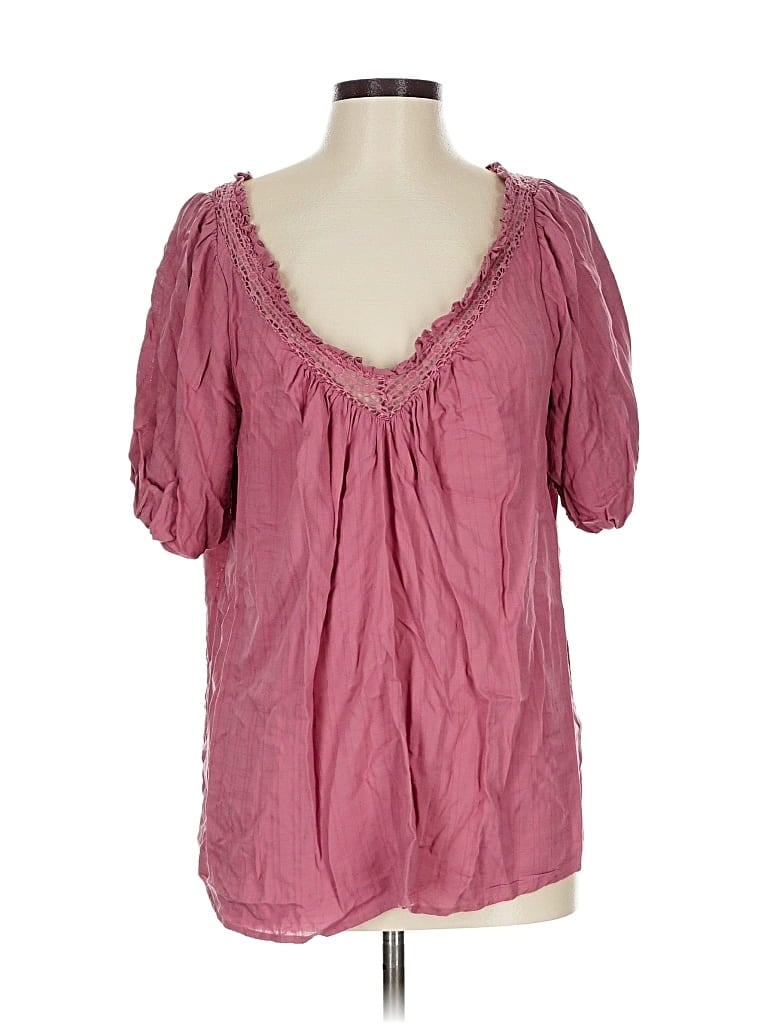 Pre-owned Torrid Short Sleeve Blouse In Pink