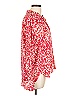 Gerard Darel 100% Silk Animal Print Red Long Sleeve Silk Top Size 10 (42) - photo 4