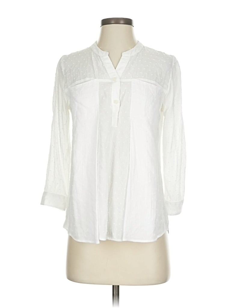 Pre-owned Maeve 3/4 Sleeve Blouse In White