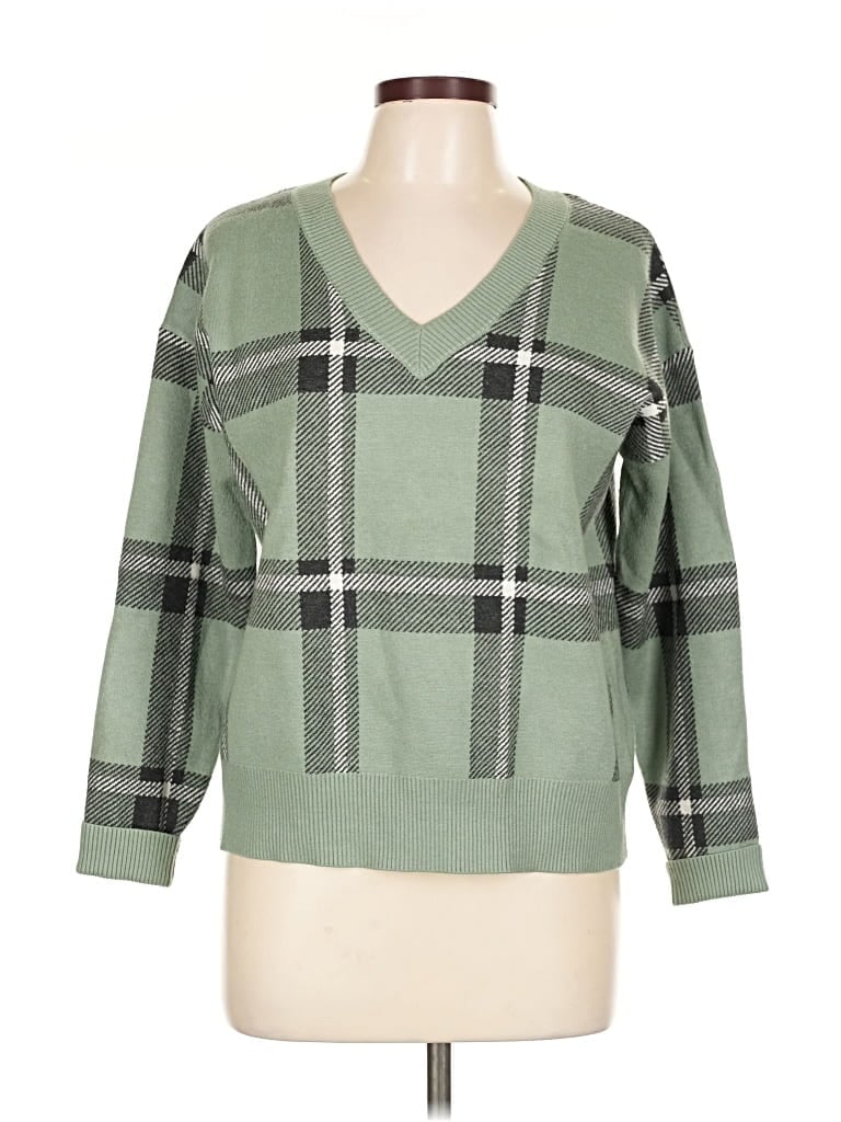 Pre-owned Max Studio Pullover Sweater In Green