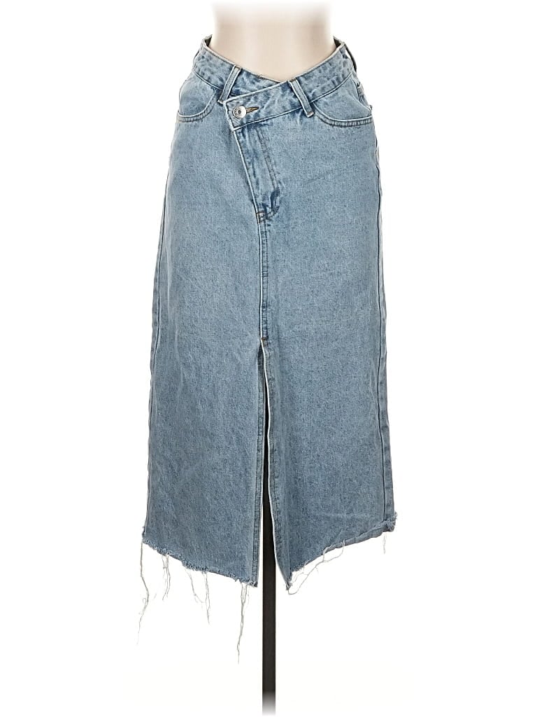 Pre-owned Unbranded Denim Skirt In Blue