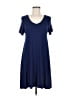 Everly Solid Blue Casual Dress Size M - photo 1