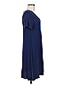 Everly Solid Blue Casual Dress Size M - photo 4
