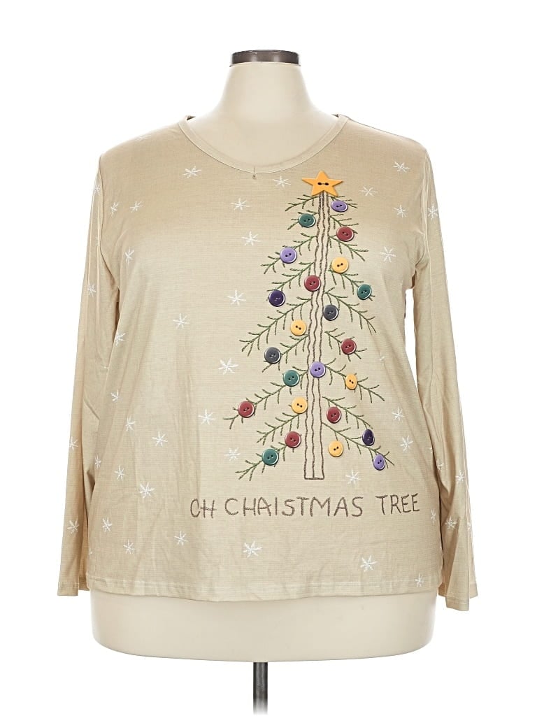 Pre-owned Unbranded Long Sleeve T-shirt In Brown