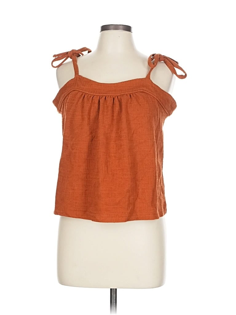 Pre-owned Madewell Sleeveless Blouse In Orange