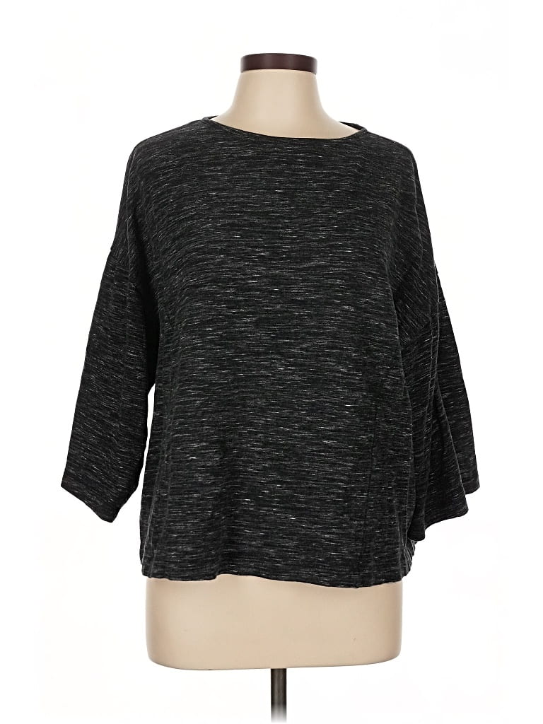 PUREJILL Pre-owned 3/4 Sleeve T-shirt In Black