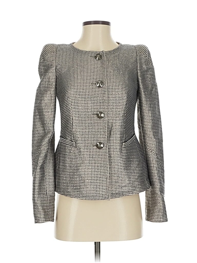 Pre-owned Armani Collezioni Blazer Jacket In Silver