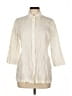 Lands' End Ivory 3/4 Sleeve Button-Down Shirt Size 10 - photo 1