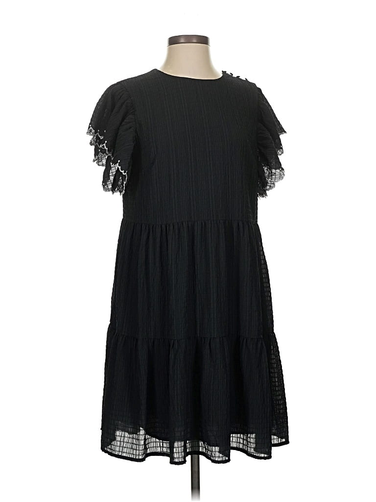 Pre-owned Who What Wear Casual Dress In Black
