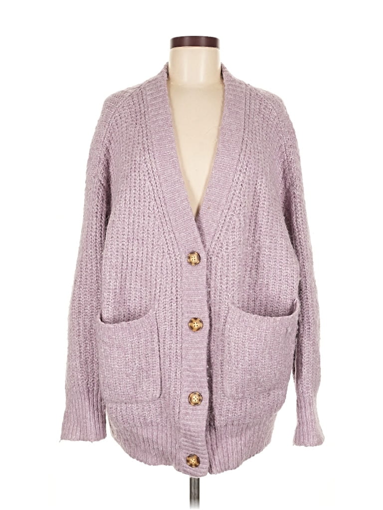 Pre-owned Zara Cardigan Sweater In Purple