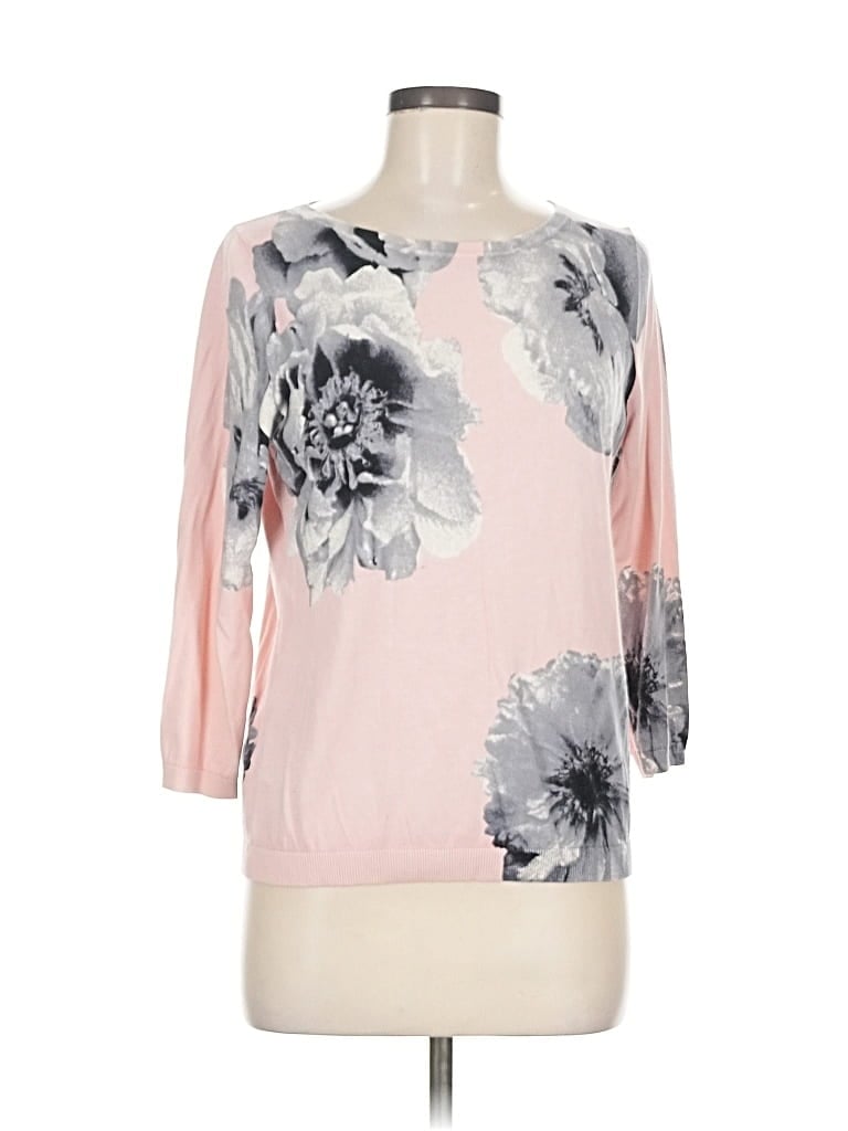 Pre-owned Talbots 3/4 Sleeve T-shirt In Pink