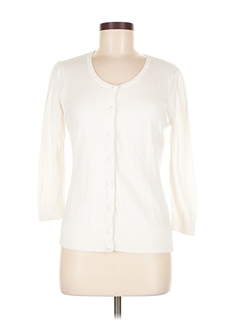 HALOGEN Pre-owned Cardigan Sweater In White