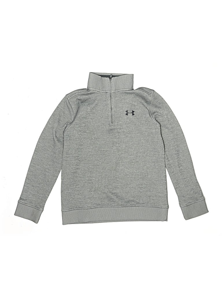 Pre-owned Under Armour Kids' Zip Up Hoodie In Gray