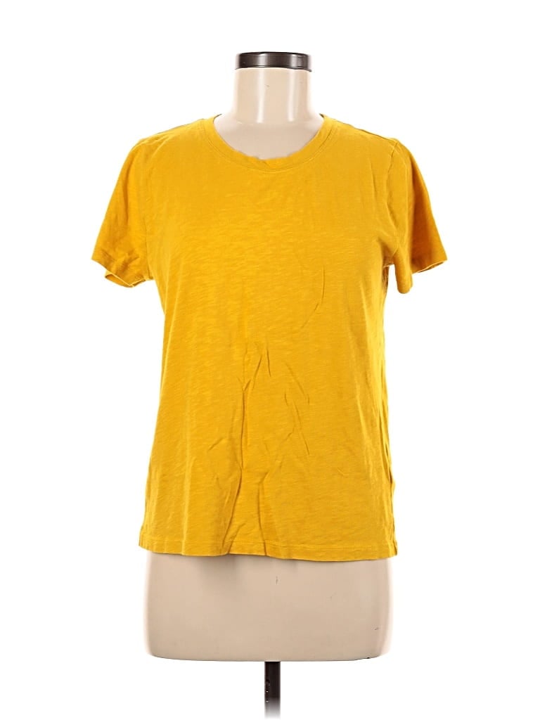 Pre-owned J.crew Factory Store Short Sleeve T-shirt In Yellow