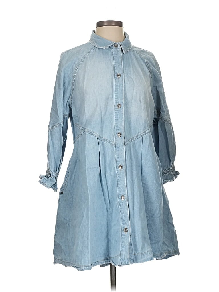 Pre-owned We The Free Casual Dress In Blue