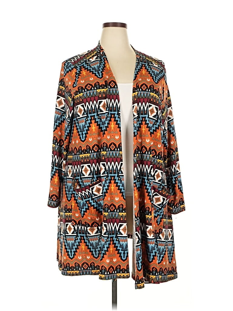 Pre-owned Lularoe Cardigan Sweater In Orange