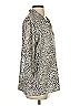 Leggiadro Animal Print Tan 3/4 Sleeve Button-Down Shirt Size 14 (5) - photo 4