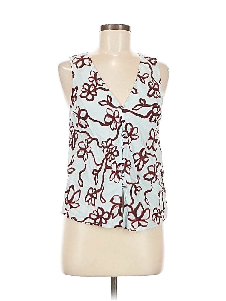 Pre-owned Madewell Sleeveless Blouse In Blue