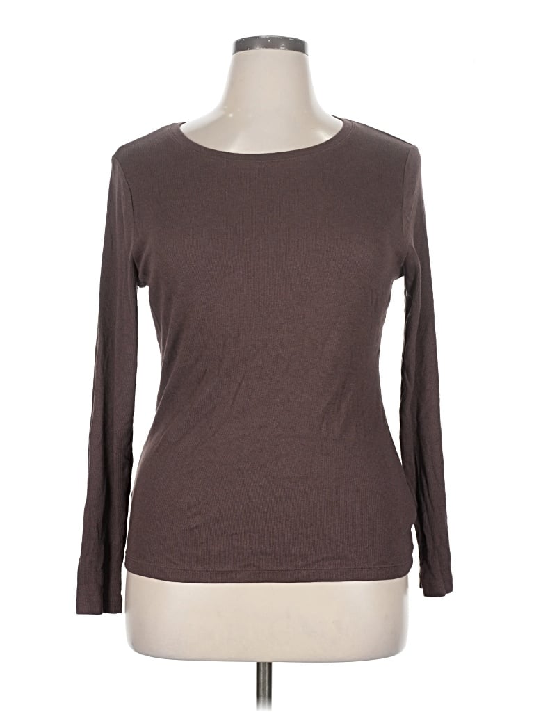 Pre-owned A New Day Long Sleeve T-shirt In Brown