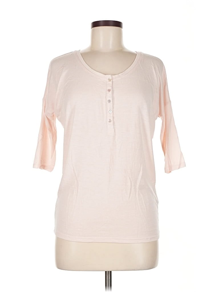 STREETWEAR SOCIETY Pre-owned Short Sleeve Henley Shirt In Pink