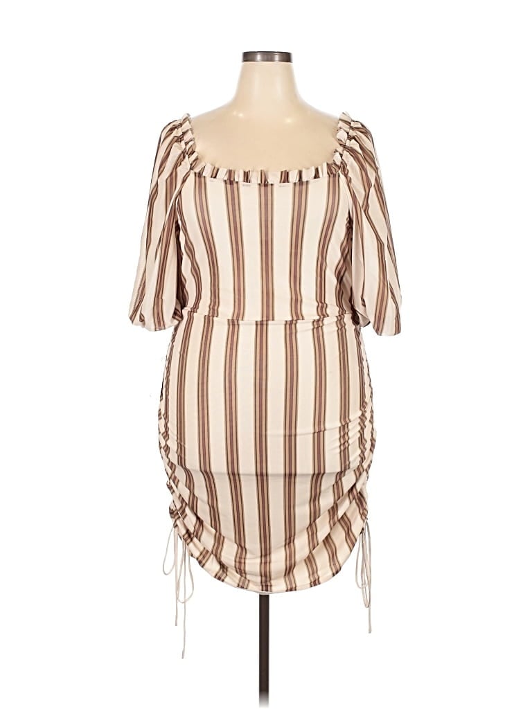 Pre-owned Mia Joy Casual Dress In Brown