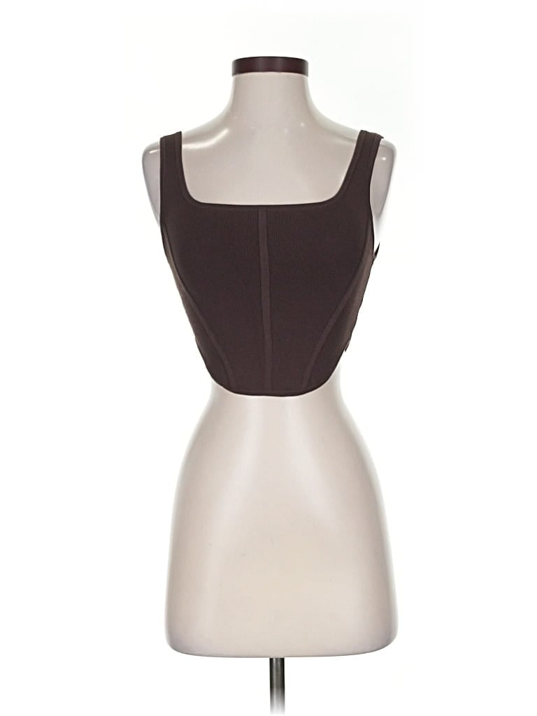 Pre-owned Babaton Sleeveless Top Brown Strapless Neckline Tops