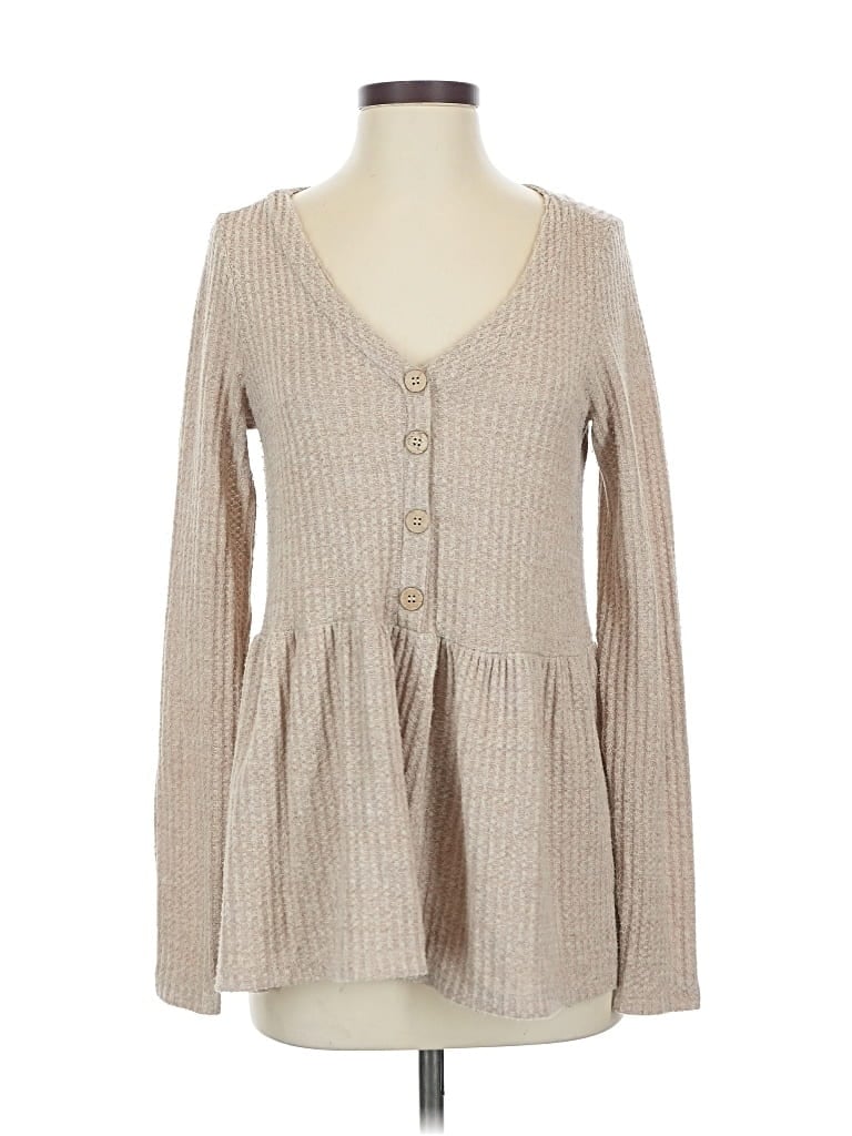 Pre-owned Daytrip Long Sleeve Blouse In Brown