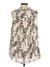 Torrid 100% Polyester Animal Print Ivory Sleeveless Blouse Size Med Plus (00) - photo 2