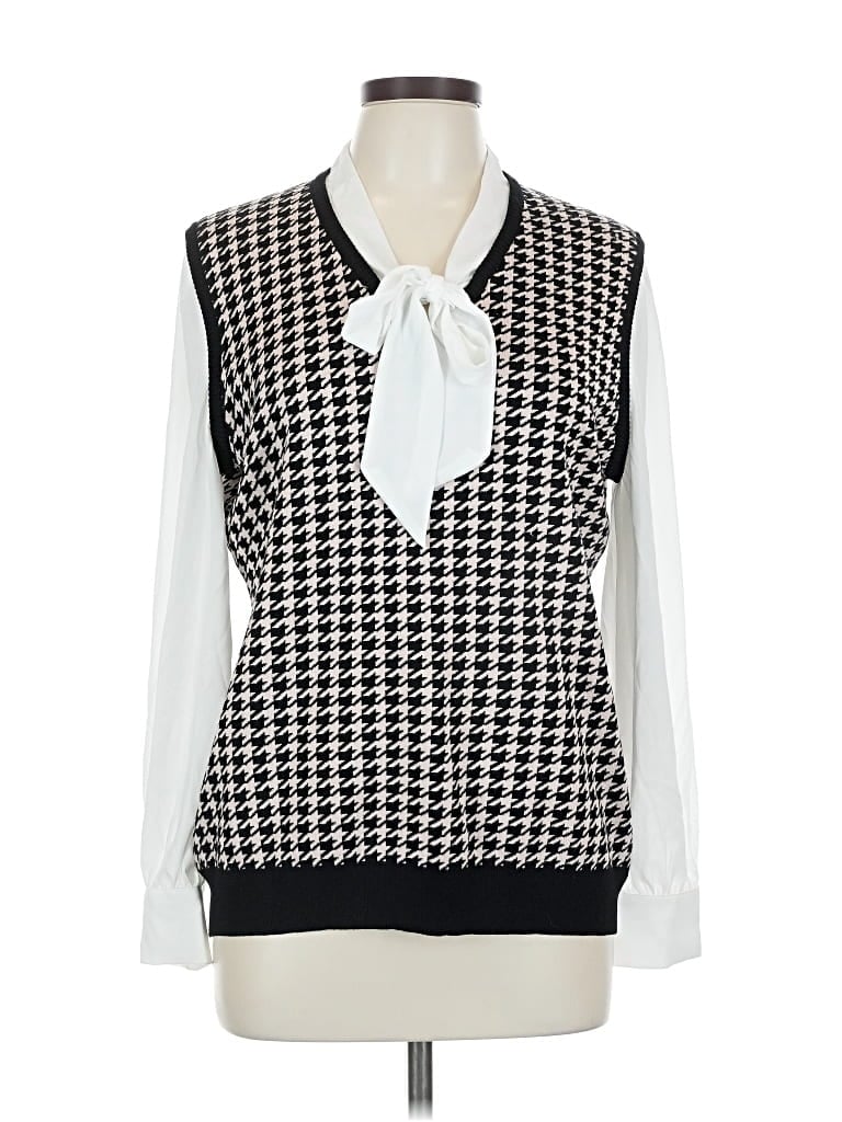 Pre-owned Adrianna Papell Sleeveless Blouse In Black