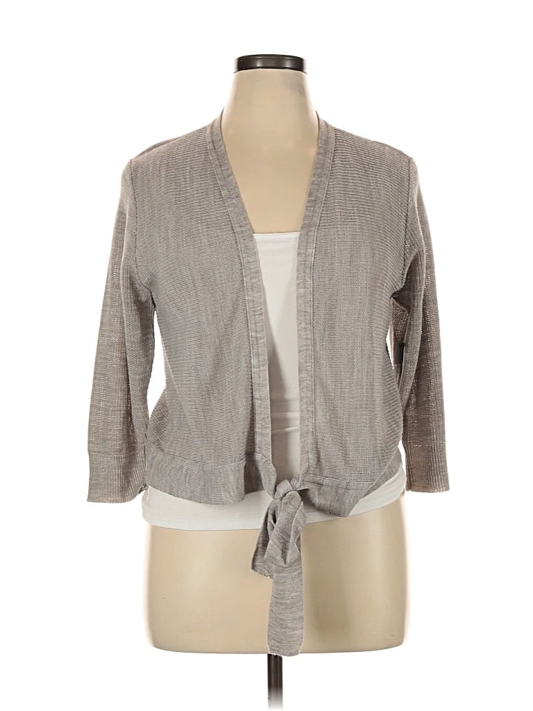 Pre-owned Worthington Cardigan Sweater In Gray