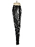 Bagatelle 100% Polyurethane Metallic Black Active Pants Size M - photo 4