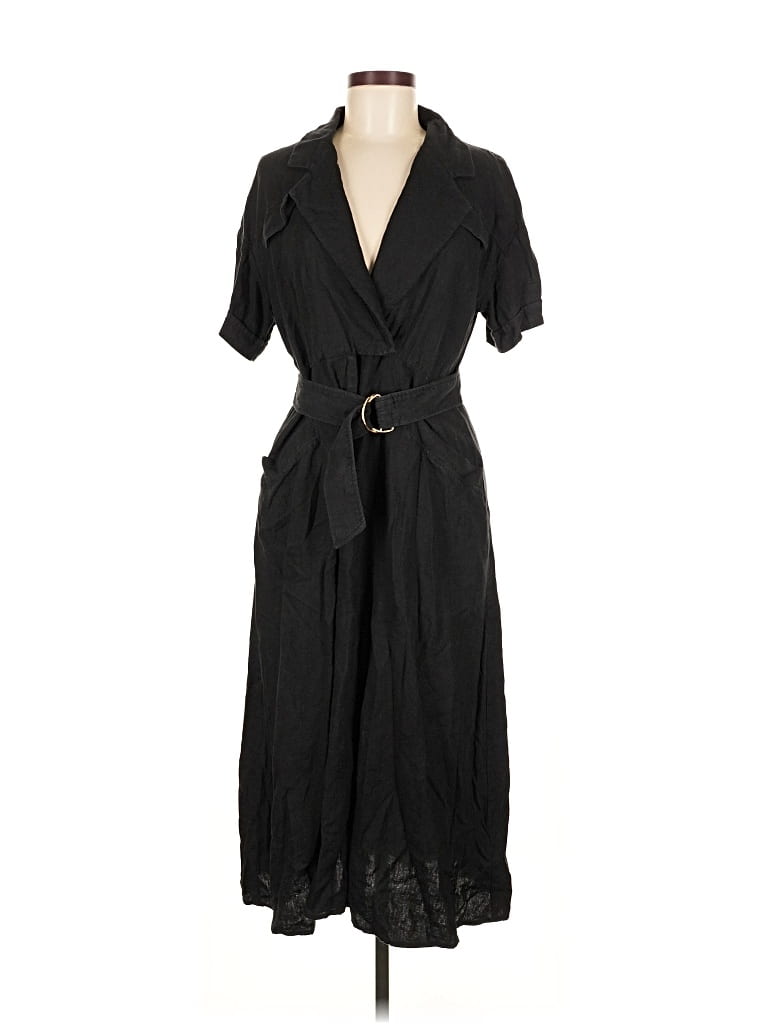 Pre-owned Zara Casual Dress In Black