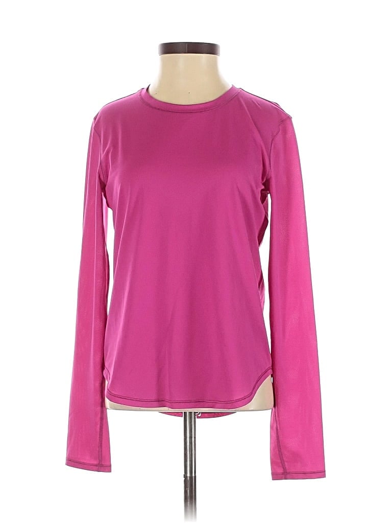 Pre-owned Lululemon Athletica Long Sleeve T-shirt In Pink