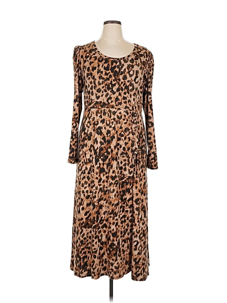 Pre-owned Cabi Casual Dress In Brown